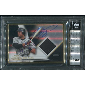 2018 Topps Gold Label Baseball #GGARMP Mike Piazza Golden Greats Framed Jersey Auto #1/5 BGS 9 (MINT)