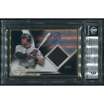 2018 Topps Gold Label Baseball #GGARMP Mike Piazza Golden Greats Framed Jersey Auto #3/5 BGS 9 (MINT)