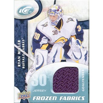2009/10 Upper Deck Ice Frozen Fabrics Blue #FRRM Ryan Miller