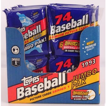 1993 Topps Series 1 Baseball Jumbo Pack Hobby Box 24pk/74ct (Reed Buy)