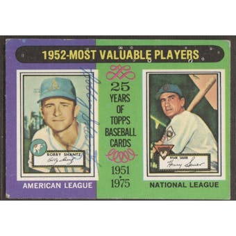 1975 Topps Baseball #190 Bobby Shantz Signed in Person Auto