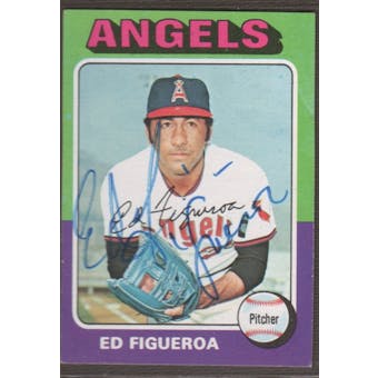 1975 Topps Baseball #476 Ed Figueroa Signed in Person Auto