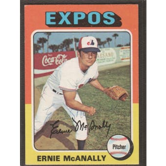 1975 Topps Baseball #318 Ernie McNally Signed in Person Auto