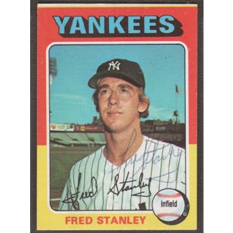 1975 Topps Baseball #503 Fred Stanley Signed in Person Auto