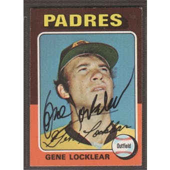 1975 Topps Baseball #13 Gene Locklear Signed in Person Auto