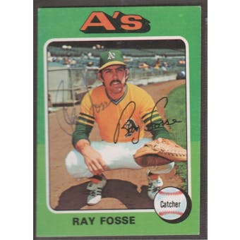 1975 Topps Baseball #486 Ray Fosse Signed in Person Auto