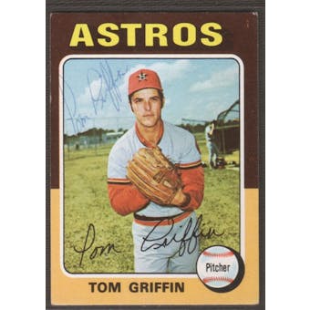 1975 Topps Baseball #188 Tom Griffin Signed in Person Auto