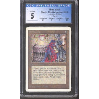 Magic the Gathering Unlimited Time Vault CGC 5 MODERATE PLAY (MP)