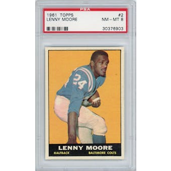 1961 Topps #2 Lenny Moore PSA 8 *6903 (Reed Buy)