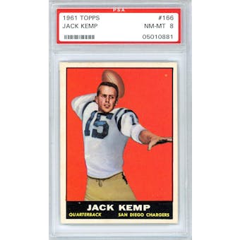 1961 Topps #166 Jack Kemp PSA 8 *0881 (Reed Buy)