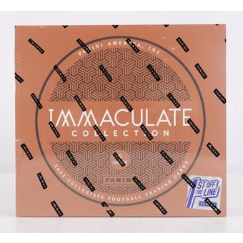 2022 Panini Immaculate Collegiate Football 1st Off The Line FOTL Hobby Box