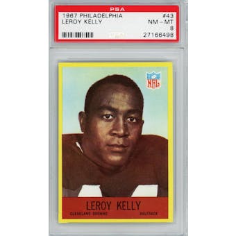 1967 Philadelphia #43 Leroy Kelly RC PSA 8 *6498 (Reed Buy)