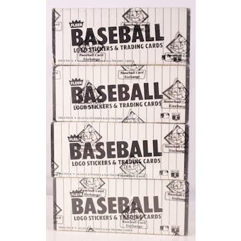 1984 Fleer Baseball Vending Box (BBCE) (Set of 1-4) (Reed Buy)