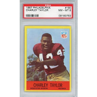 1967 Philadelphia #190 Charley Taylor PSA 8 *3753 (Reed Buy)