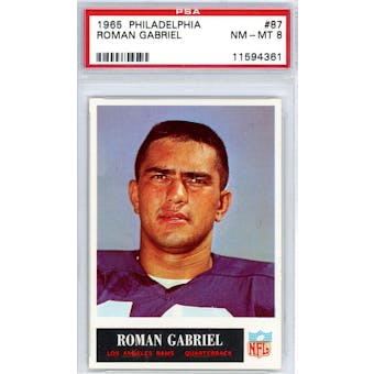 1965 Philadelphia #87 Roman Gabriel PSA 8 *4361 (Reed Buy)