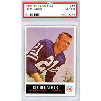 1965 Philadelphia #92 Ed Meador PSA 9 *2244 (Reed Buy)