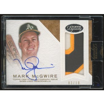 2016 Topps Dynasty Autograph Patches #AP-MM1 Mark McGwire #/10 (Reed Buy)
