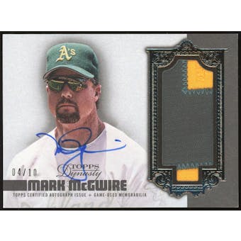 2019 Topps Dynasty Autograph Patches #AP-MMC3 Mark McGwire #/10 (Reed Buy)