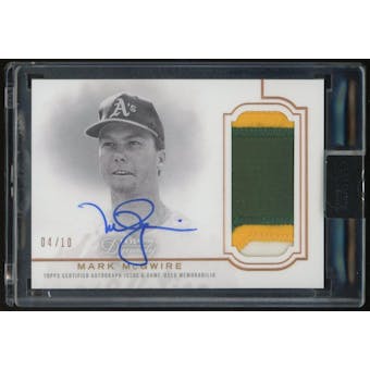 2020 Topps Dynasty Autograph Patches #DAP-MMC2 Mark McGwire #/10 (Reed Buy)