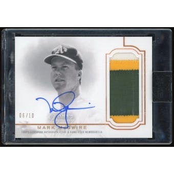 2020 Topps Dynasty Autograph Patches #DAP-MMC3 Mark McGwire #/10 (Reed Buy)