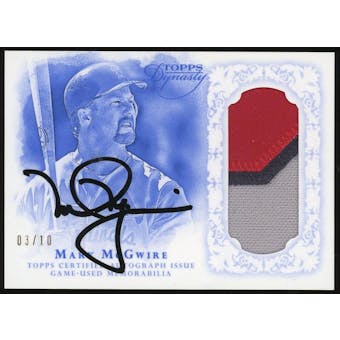 2015 Topps Dynasty Autograph Patches #APMMC9 Mark McGwire #/10 (Reed Buy)