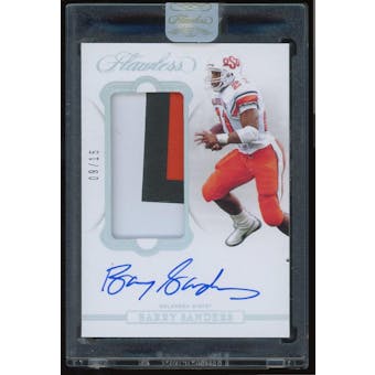2020 Panini Flawless Collegiate Patch Autographs Silver #3 Barry Sanders #/15 (Reed Buy)