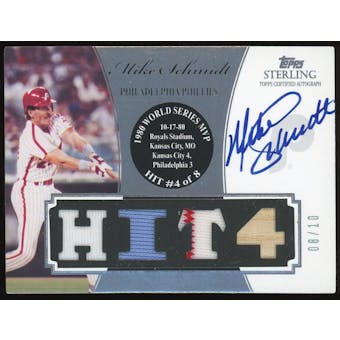 2006 Topps Sterling Moments Relics Autographs #MSHIT4 Mike Schmidt #/10 (Reed Buy)