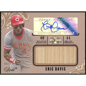 2014 Topps Triple Threads Unity Relic Autographs Sepia #UAJRED Eric Davis #/75 (Reed Buy)