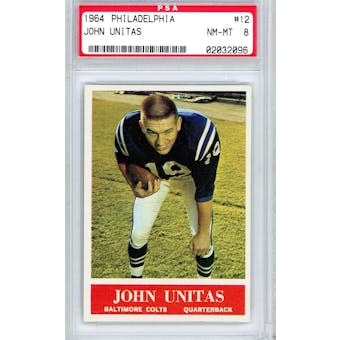 1964 Philadelphia #12 Johnny Unitas PSA 8 *2096 (Reed Buy)