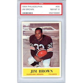 1964 Philadelphia #30 Jim Brown PSA 8 *8660 (Reed Buy)