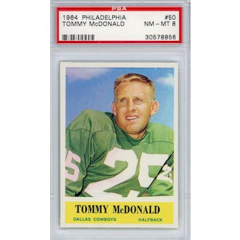 1964 Philadelphia #50 Tommy McDonald PSA 8 *8856 (Reed Buy)