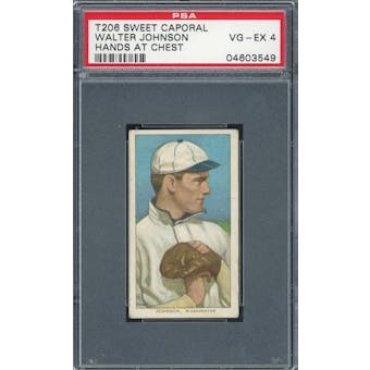 T206 Sweet Caporal 350-460/25 Walter Johnson Hands at Chest PSA 4 *3549 (Reed Buy)