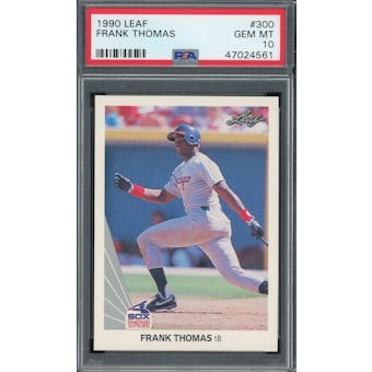 1990 Leaf #300 Frank Thomas RC PSA 10 *4561 (Reed Buy)