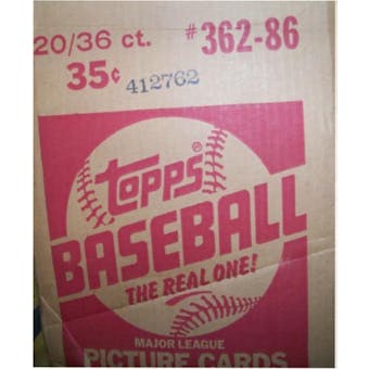 1986 Topps Baseball Wax 20-Box Case
