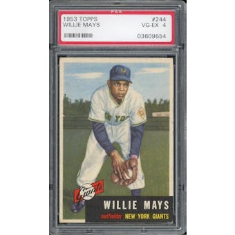 1953 Topps #244 Willie Mays PSA 4 *9654 (Reed Buy)