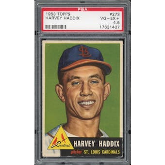 1953 Topps #273 Harvey Haddix PSA 4.5 *1407 (Reed Buy)