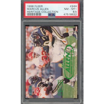 1998 Fleer Heritage Collection #24H Marcus Allen #/125 PSA 8.5 *8622 (Only One Graded) (Reed Buy)