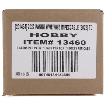 2022 Panini WWE Impeccable Wrestling Hobby 3-Box Case