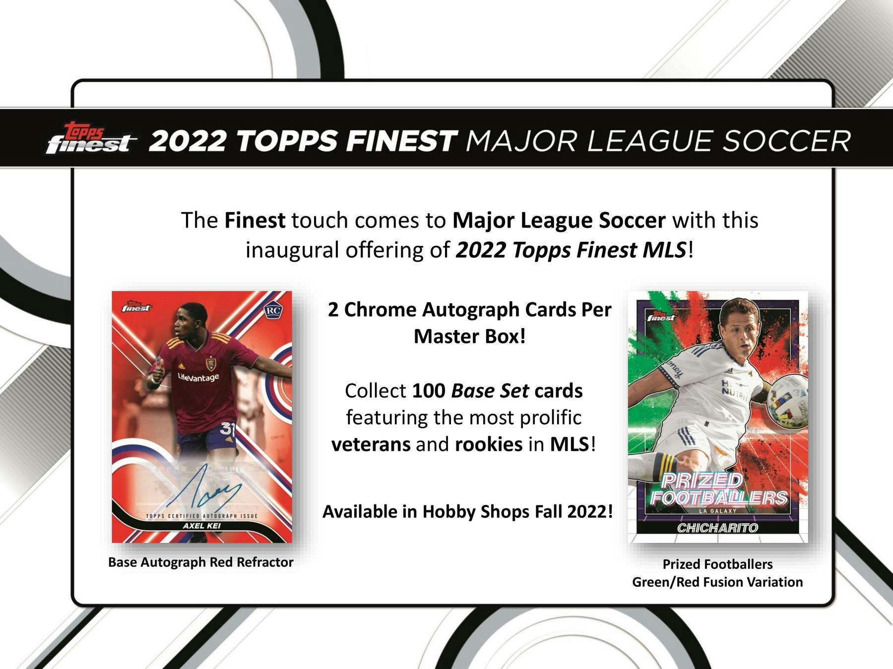 2022 Topps MLS Major League Soccer Finest Soccer Hobby Box DA Card World