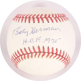Billy Herman Autographed NL White Baseball (HOF 1975) JSA AE91041 (Reed Buy)