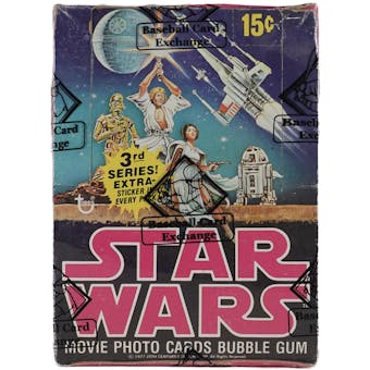 Star Wars 3rd Series Wax Box (Topps 1977) (BBCE)