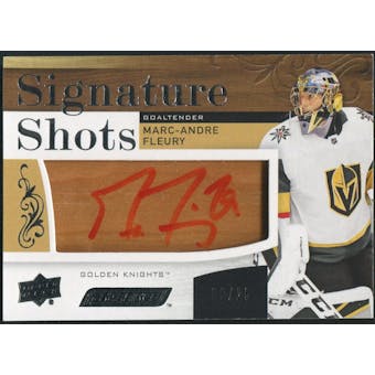2018/19 Upper Deck Engrained Hockey #SSMA Marc-Andre Fleury Signature Shots Red Ink Auto #09/25