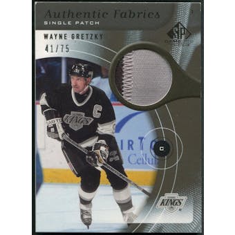 2005/06 SP Game Used Hockey #APWG Wayne Gretzky Authentic Fabrics Patch #41/75
