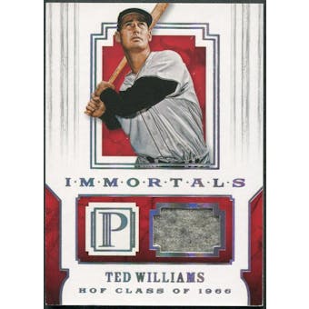 2016 Panini Pantheon Baseball #1-TW Ted Williams Immortals Materials Holo Silver Jersey #1/1