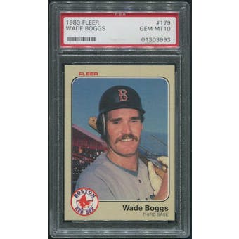 1983 Fleer Baseball #179 Wade Boggs Rookie PSA 10 (GEM MT)