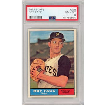 1961 Topps #370 Roy Face PSA 8 *9934 (Reed Buy)