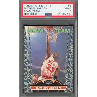 1992/93 Stadium Club Beam Team #1 Michael Jordan PSA 9 *7782 (Reed Buy)