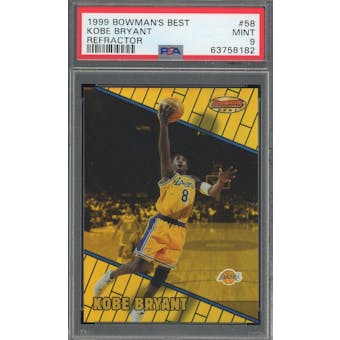 1999/00 Bowman's Best Refractor #58 Kobe Bryant #/400 PSA 9 *8182