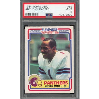 1984 Topps USFL #59 Anthony Carter XRC PSA 9 *6930 (Reed Buy)