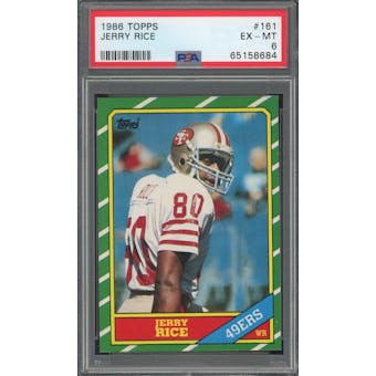 1986 Topps #161 Jerry Rice RC PSA 6 *8684 (Reed Buy)
